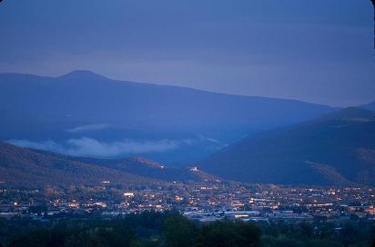 Taos, NM, the blues color the landsape