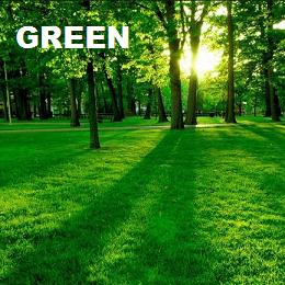 The color green and its attributes